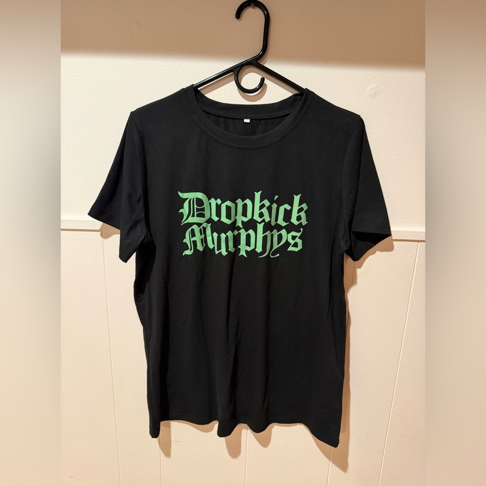 Dropkick Murphys Black Graphic Tee with Green Logo
